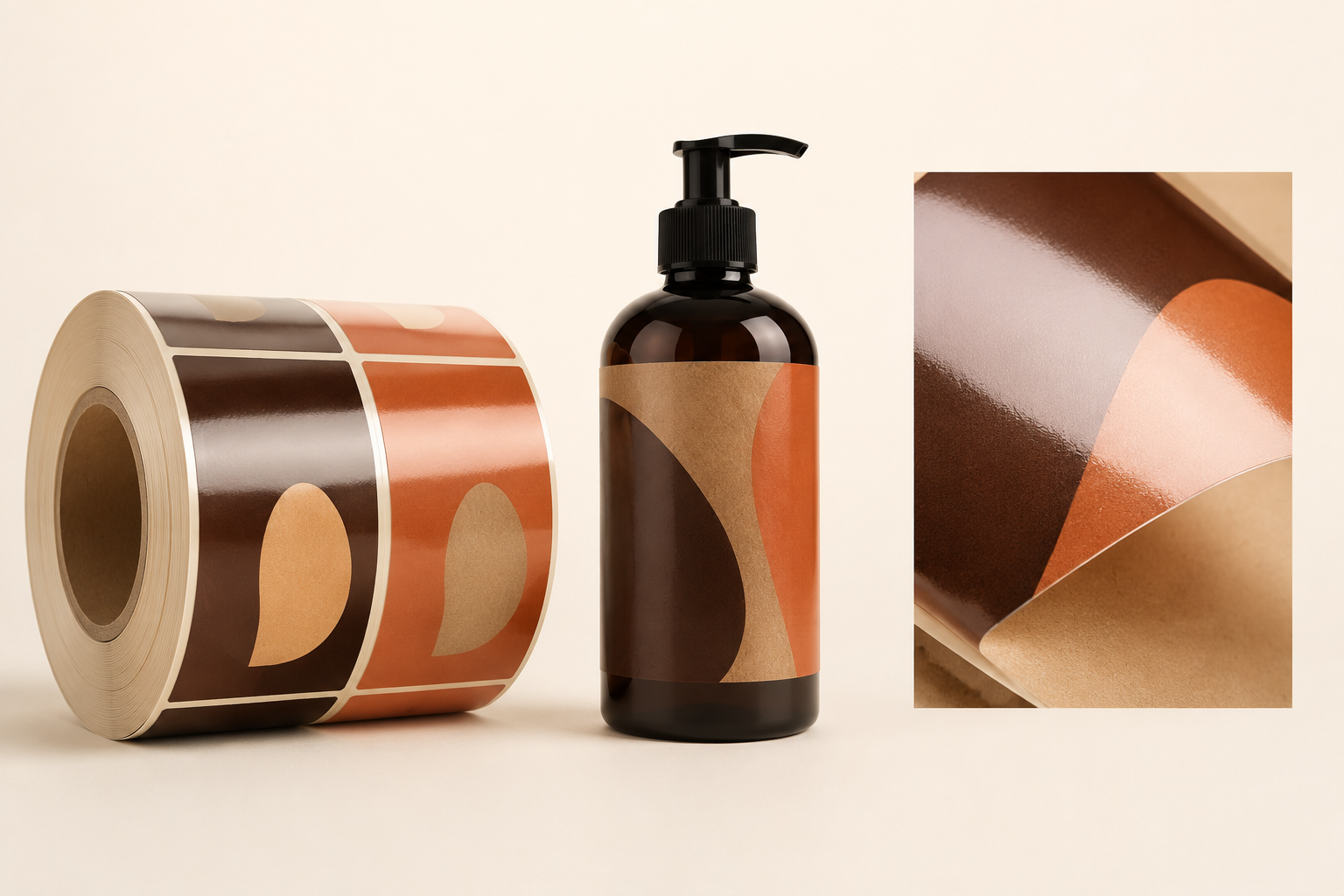 Gloss laminated labels with reflective highlights