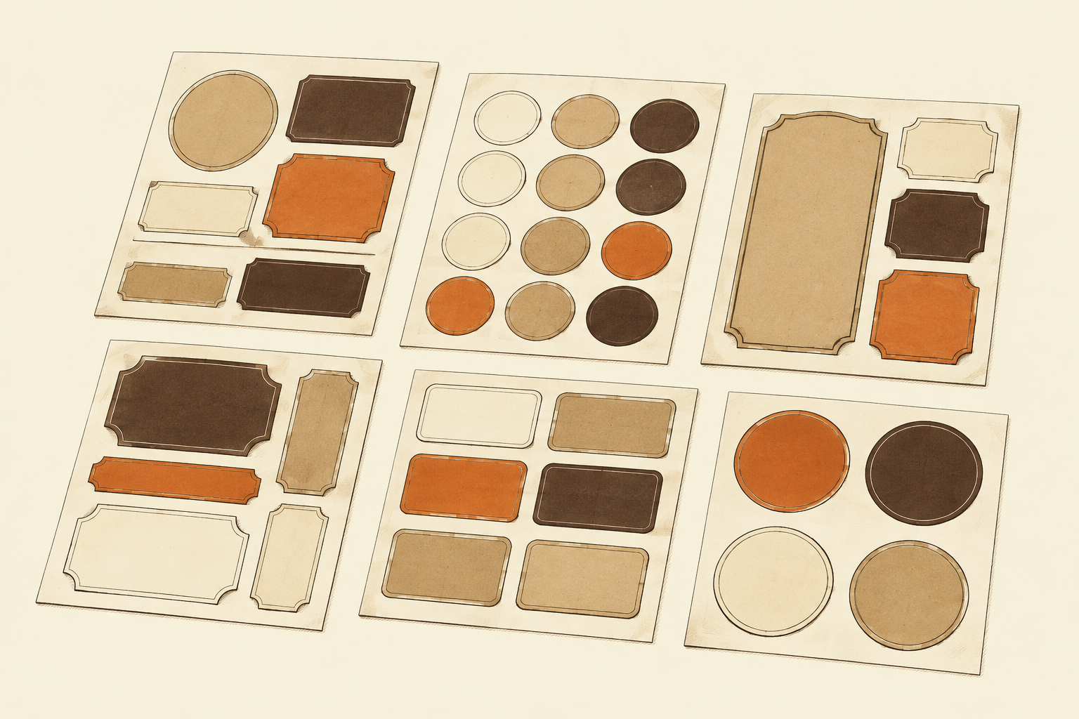 Pressure-sensitive labels arranged on flat sheets