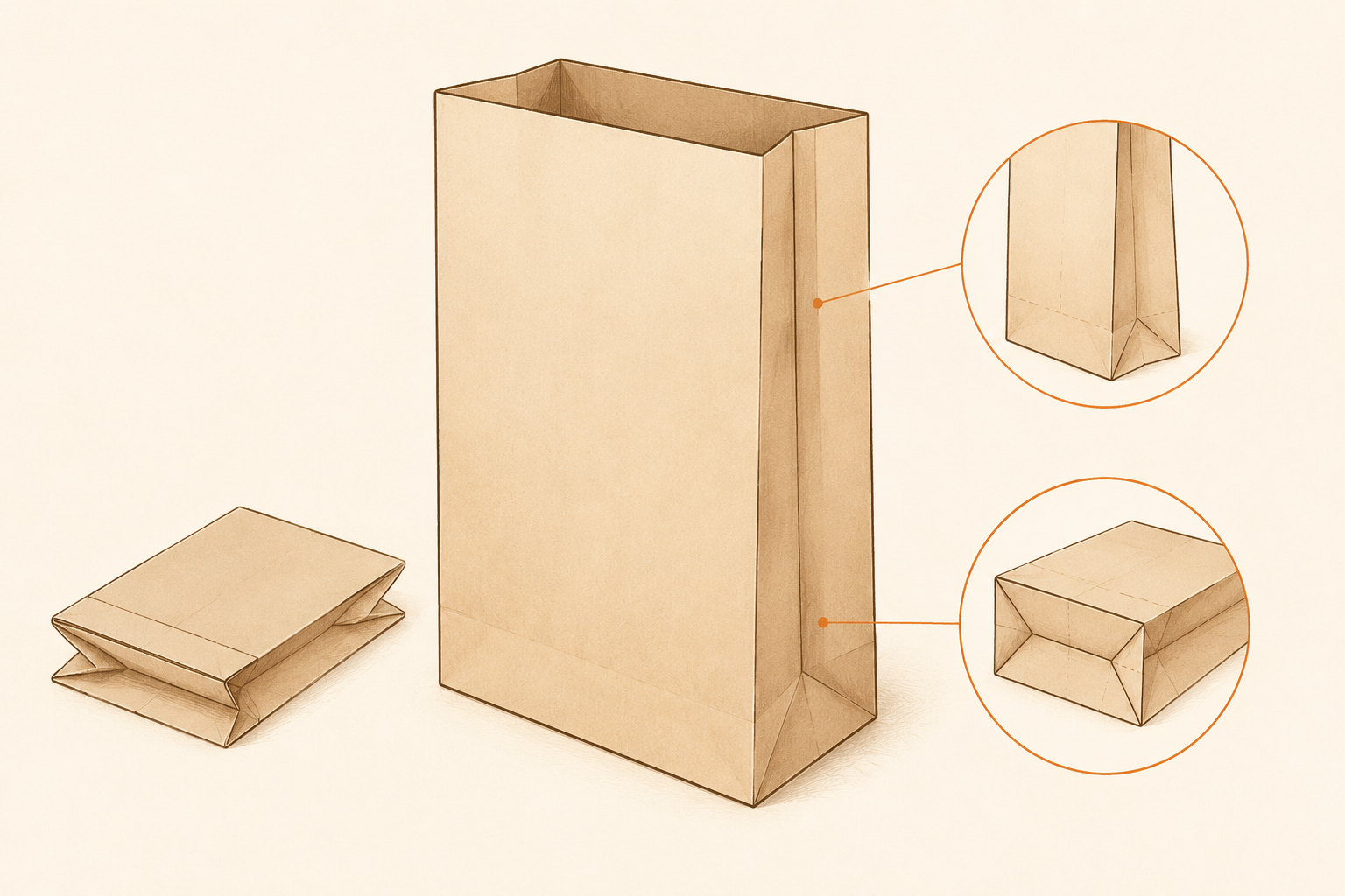 Square-bottom self-opening paper bag