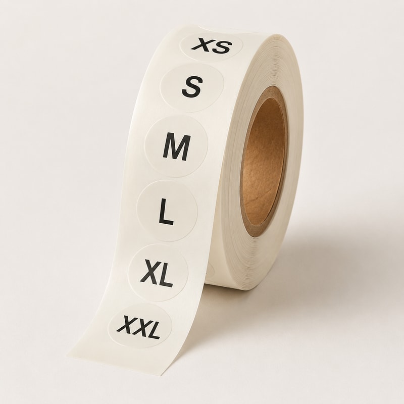 Apparel Size Label Sticker