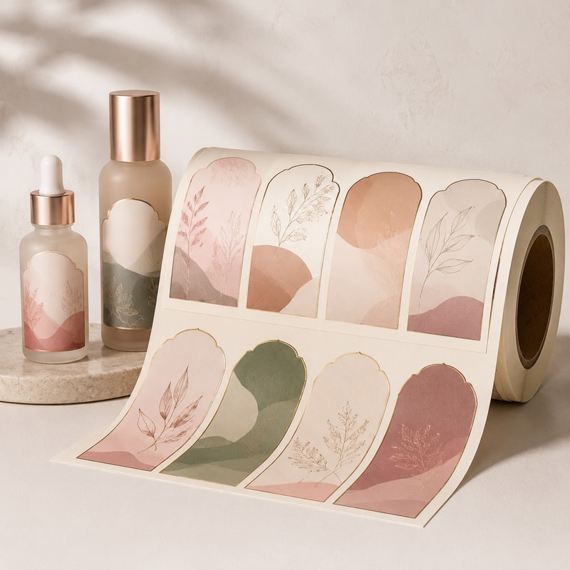 Cosmetic Bottle Wrap Label Sticker