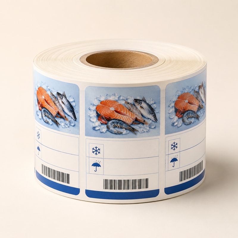 Frozen Seafood Carton Label