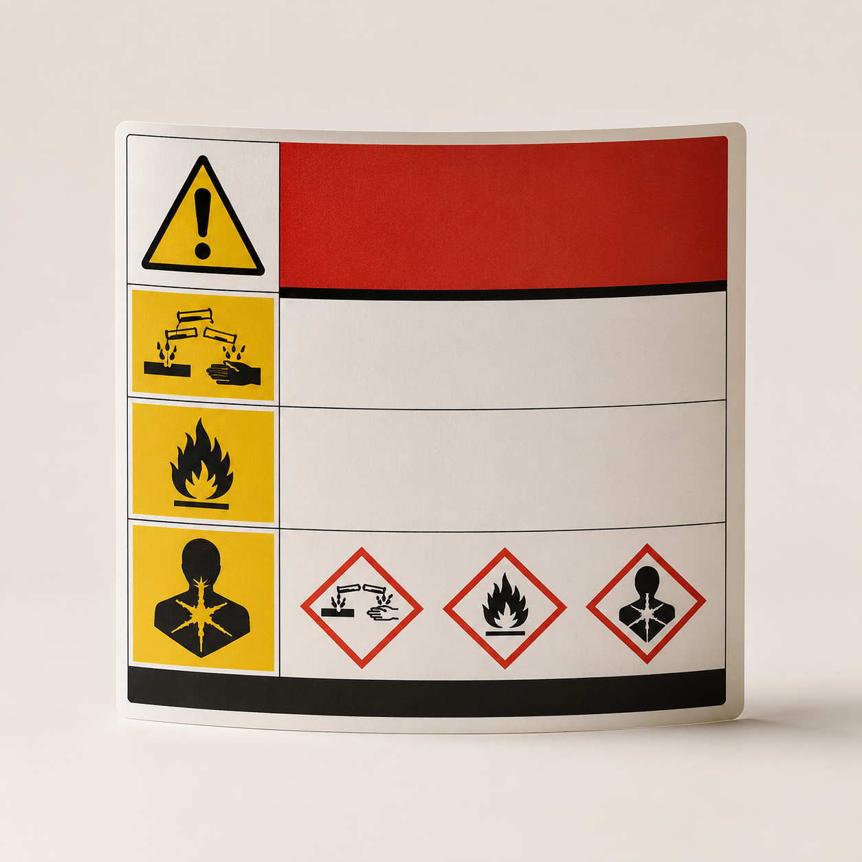 Industrial Chemical Drum Warning Label