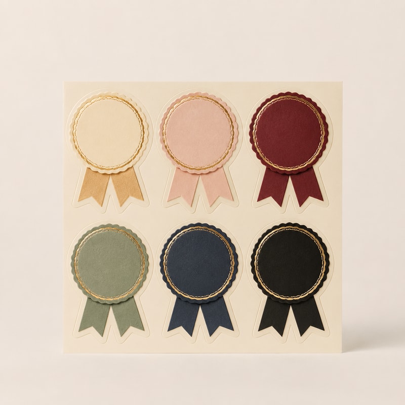 Luxury Ribbon Seal Sticker