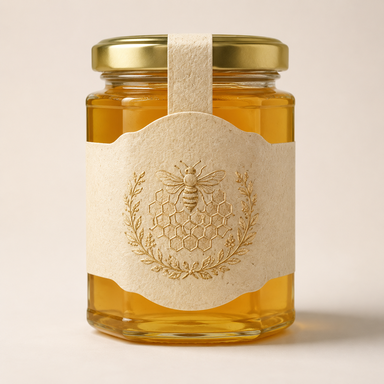 Organic Honey Jar Textured Label