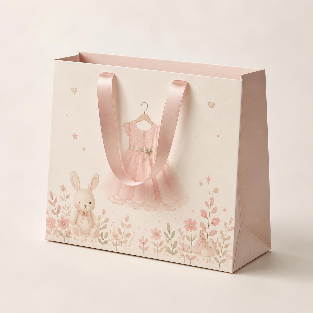 Children Clothing Ribbon Handle Bag