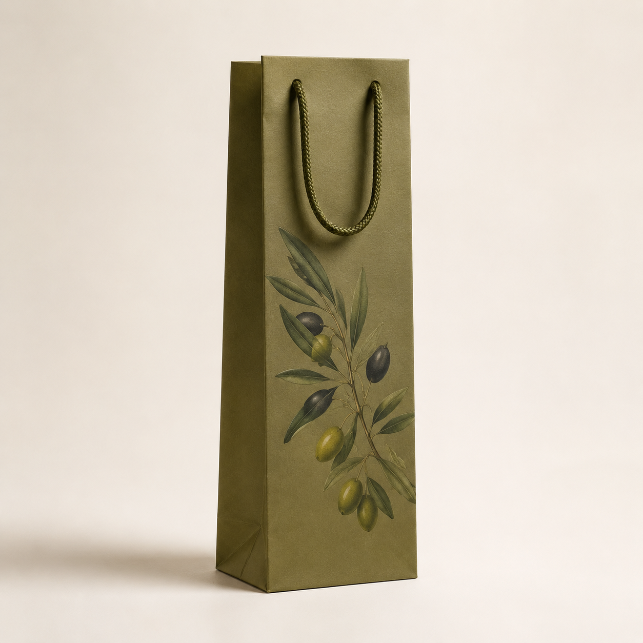 Premium Olive Oil Bottle Paper Bag