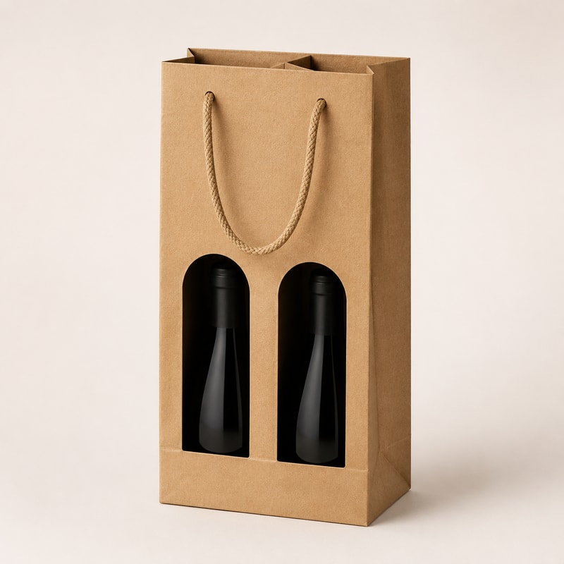 Wine Dual Bottle Paper Bag