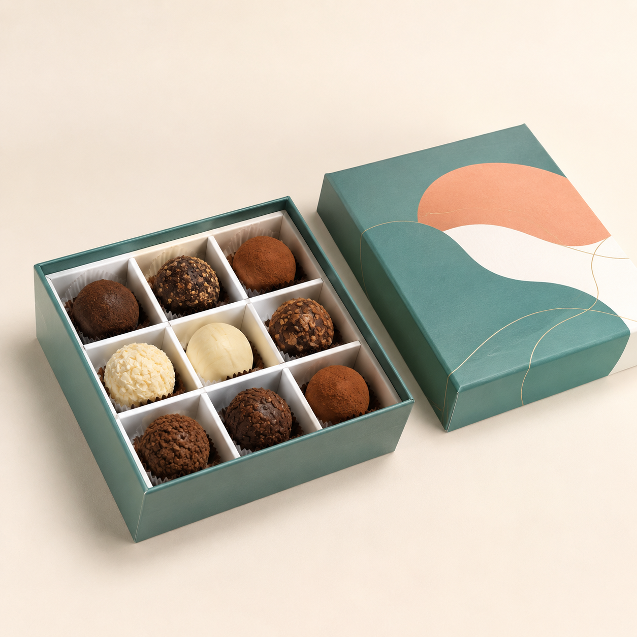 Chocolate Truffle Partition Gift Box