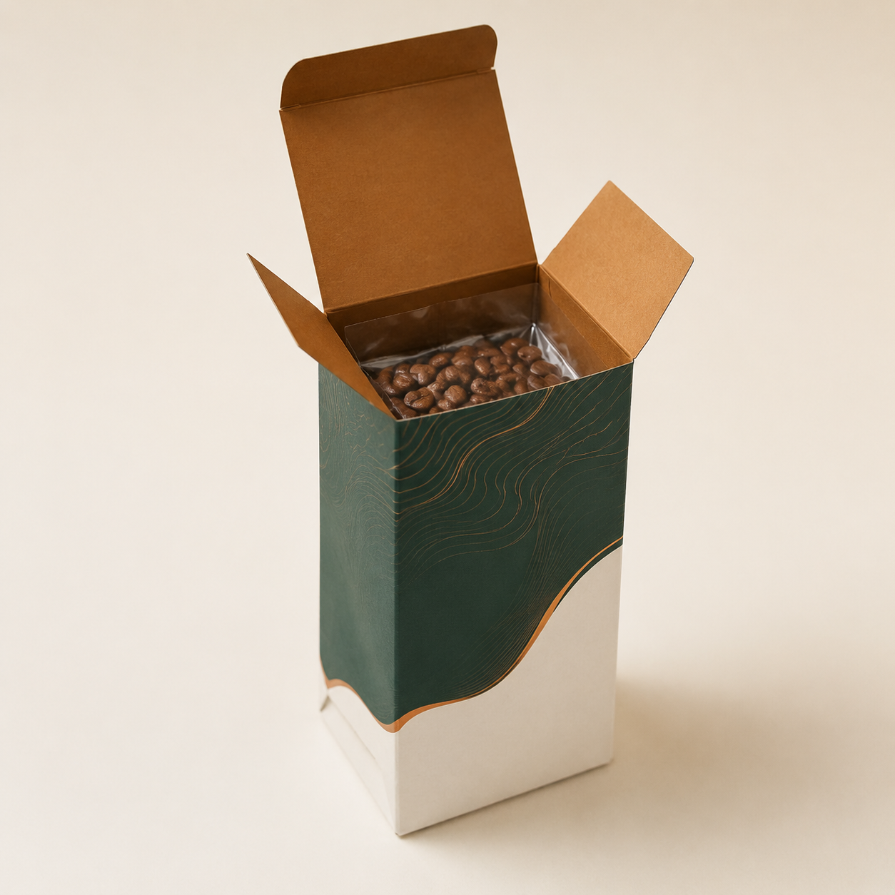 Coffee Bean Crash Lock Bottom Carton