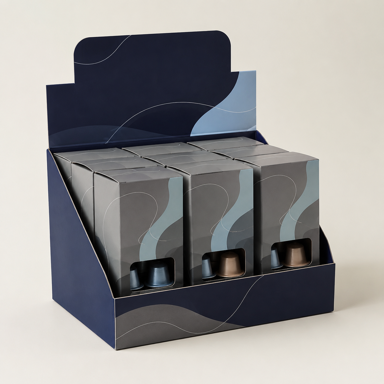 Coffee Capsule Counter Display Box