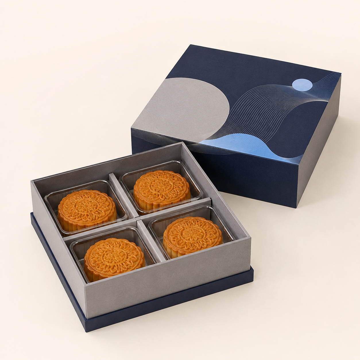 Mooncake Gift Lid and Base Box