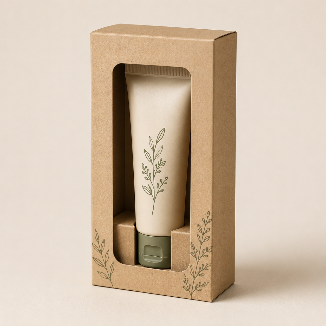 Natural Cosmetic Tube Window Carton