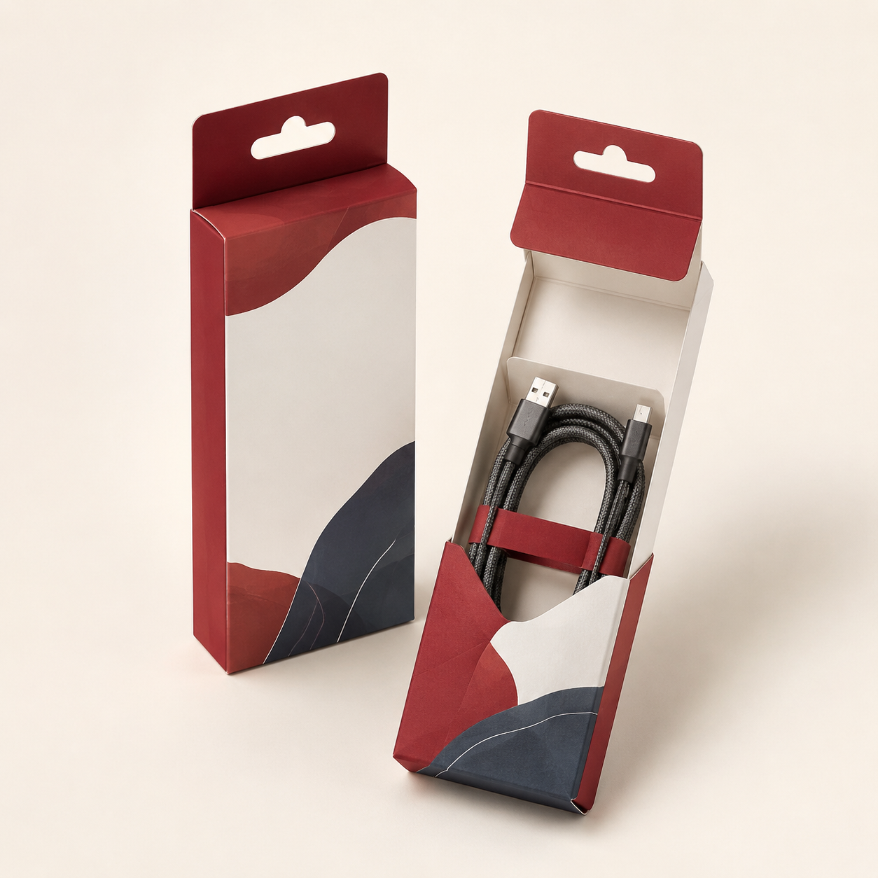 Phone Cable Hang Tab Carton