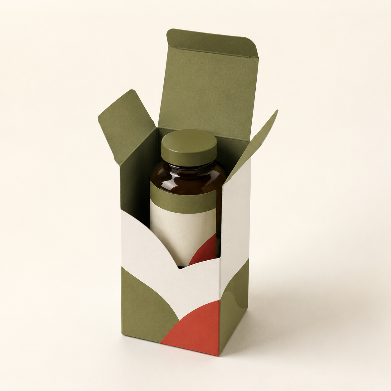 Vitamin Bottle Crash Lock Bottom Carton