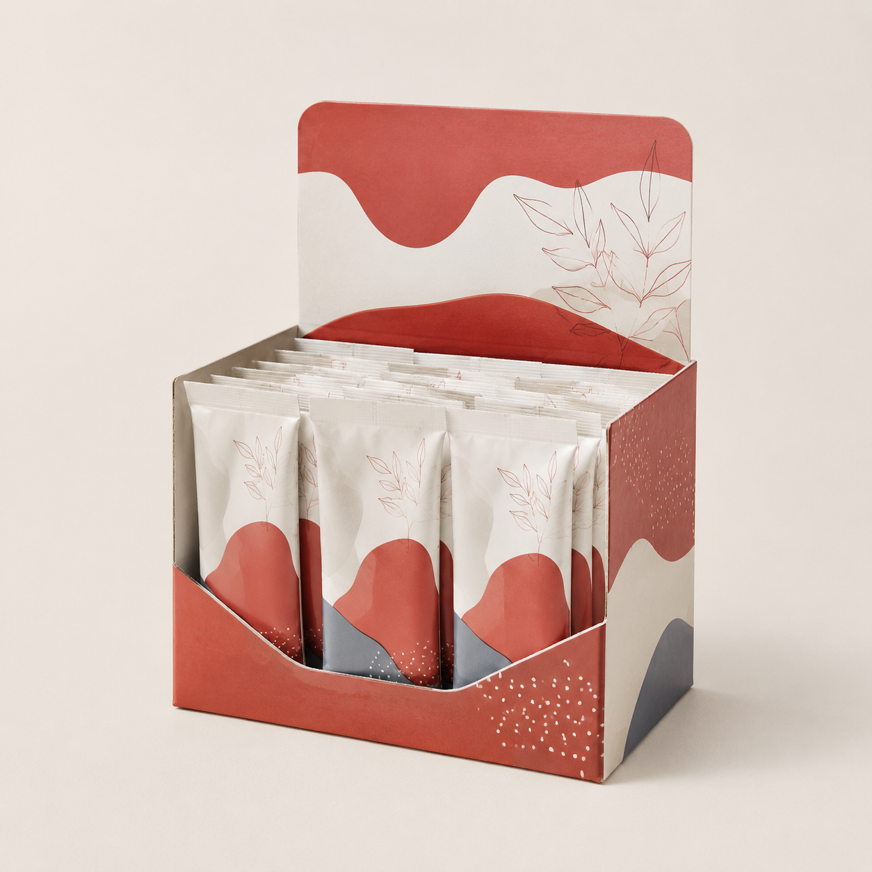 Vitamin Sachet Counter Display Box