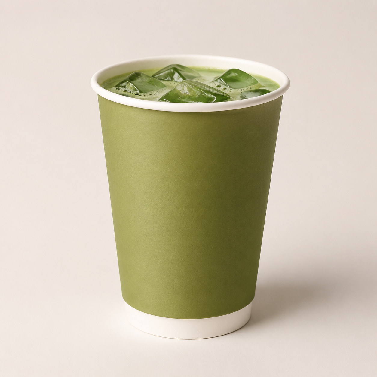 Iced Matcha Latte Paper Cup